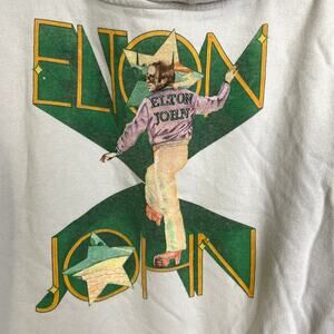 Elon John Hoodie Sweatshirt Medium Beige Farewell Yellow Brick Road Concert 2022